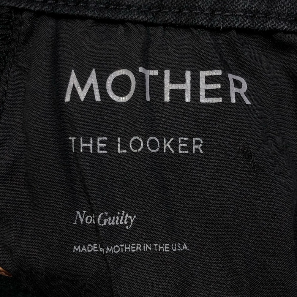 MOTHER The Looker Skinny Stretch Ankle Jeans Size 28 28X29 Not Guilty Black - Picture 4 of 9